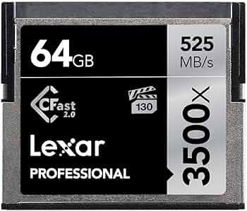 Lexar 64GB Professional 3500x CFast 2.0 Memory - Amazon.com